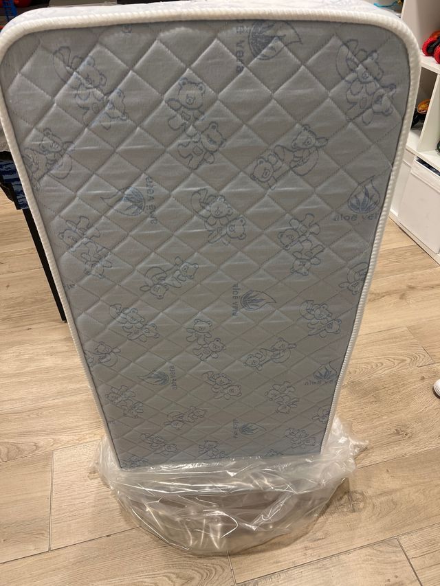 Colchón Cuna Aloe Vera anti ahogamiento 115x60x15