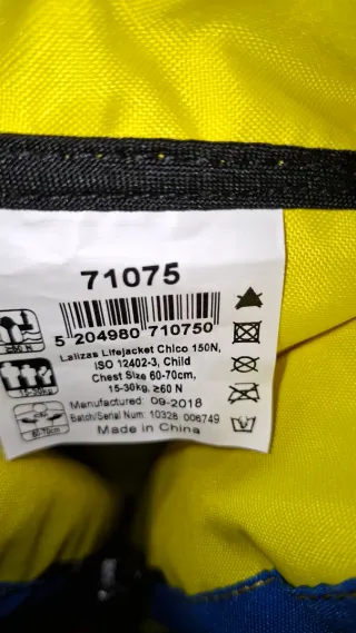 Chaleco Salvavidas Lalizas 150 Nm, Niños 15-30Kg