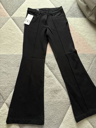 Pantalones campana Zara mujer negros