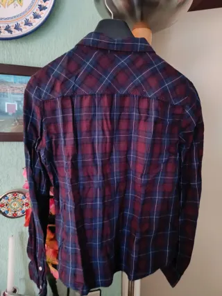 Blusa H&M cuadros manga larga Talla 42