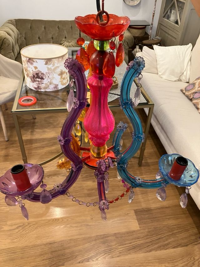 Lámpara de techo colores de metacrilato