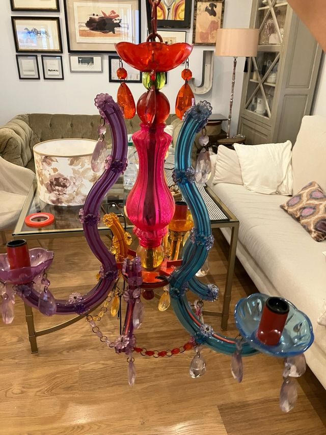 Lámpara de techo colores de metacrilato