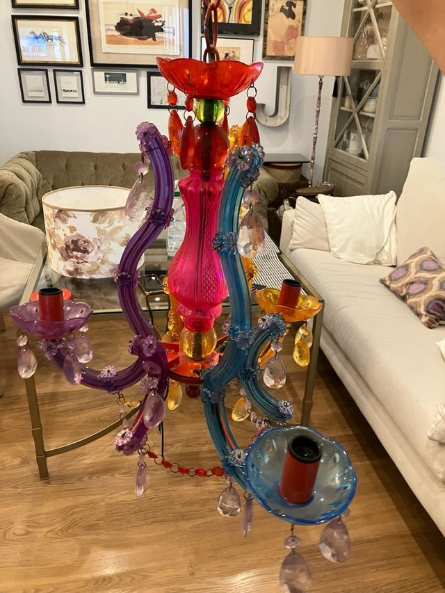 Lámpara de techo colores de metacrilato