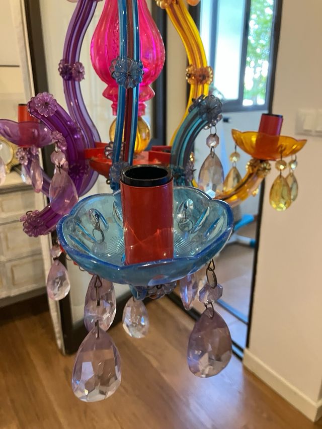 Lámpara de techo colores de metacrilato