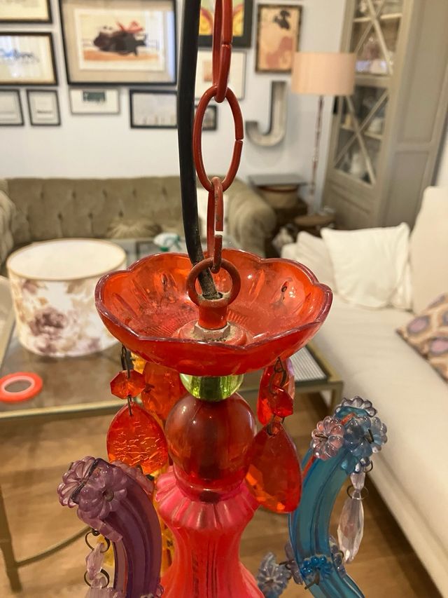 Lámpara de techo colores de metacrilato