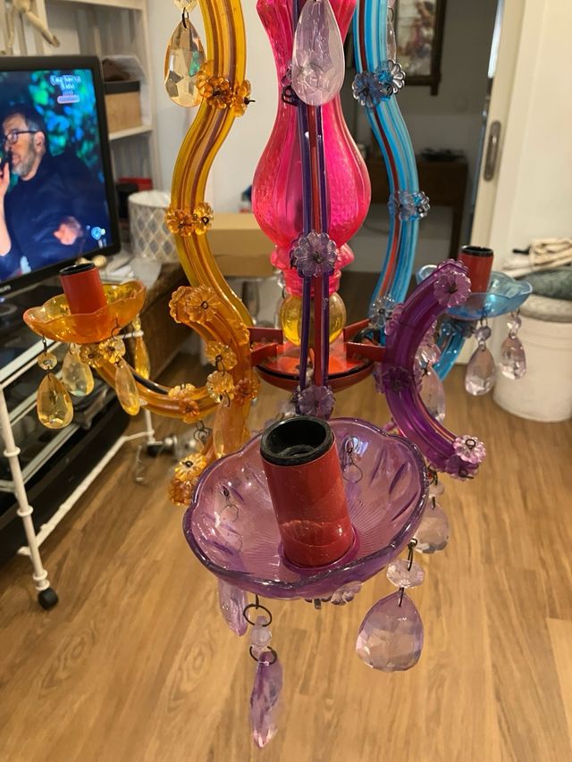 Lámpara de techo colores de metacrilato