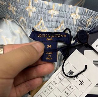 Bañador Louis Vuitton Monogram Azul y Beige