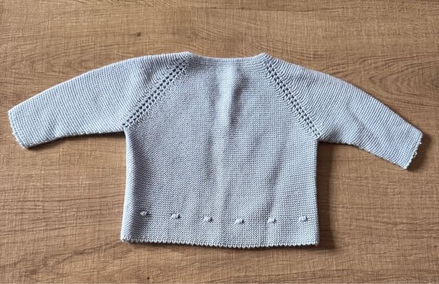 Chaqueta punto azul bebé 1 mes