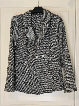 Americana tweed mujer