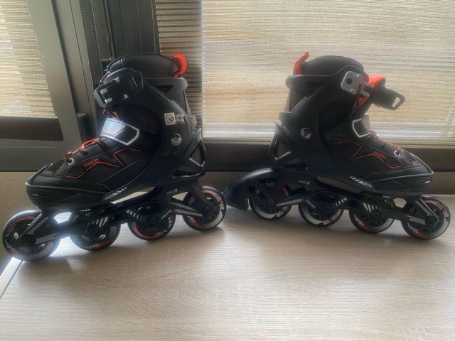 Patines Oxelo Talla 32-35 Negro/Naranja