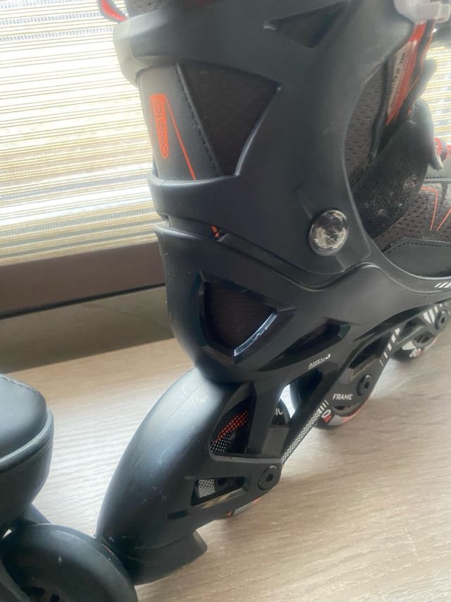 Patines Oxelo Talla 32-35 Negro/Naranja