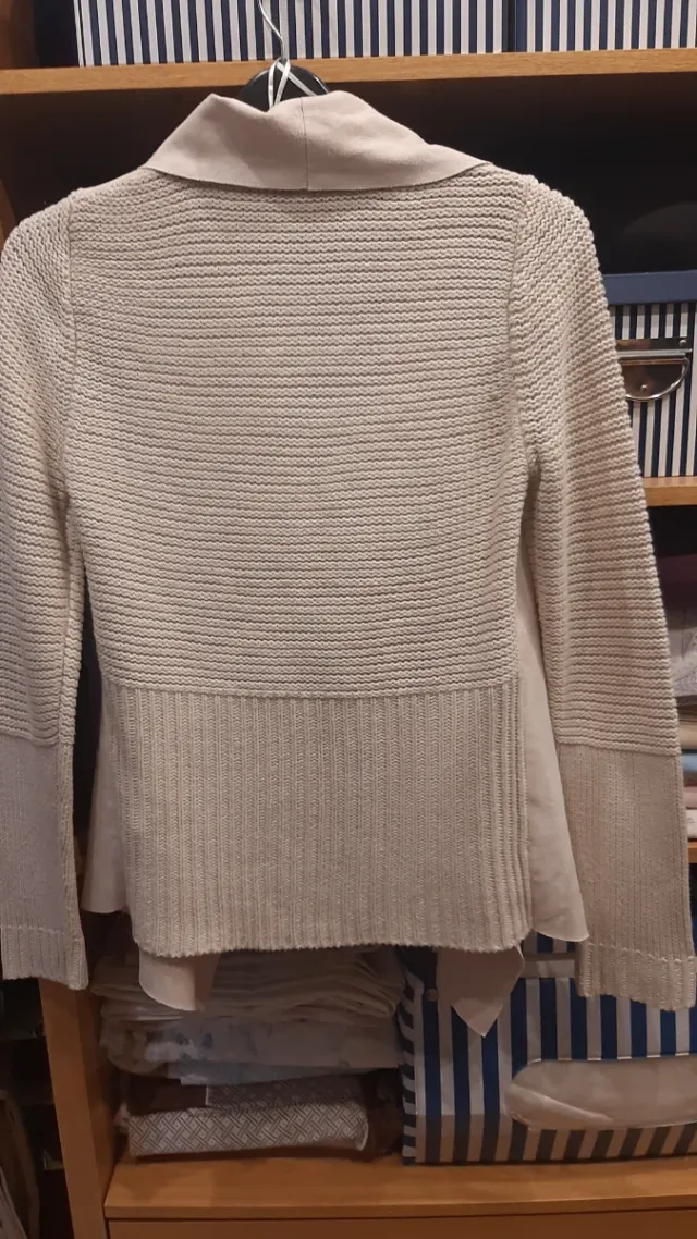 Chaqueta antelina y punto Talla S-M