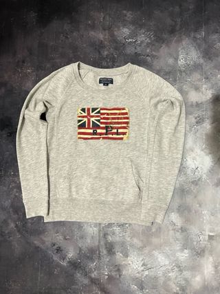 Felpa Ralph Lauren Grigia Bandiera UK