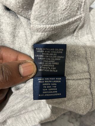 Felpa Ralph Lauren Grigia Bandiera UK