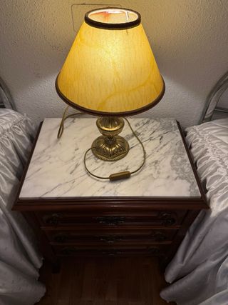 Cómoda y Mesita de Noche Madera y Mármol