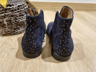 Botines piel azul marino niña T. 32