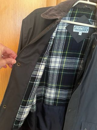 Chaqueta Calendou estilo Barbour azul