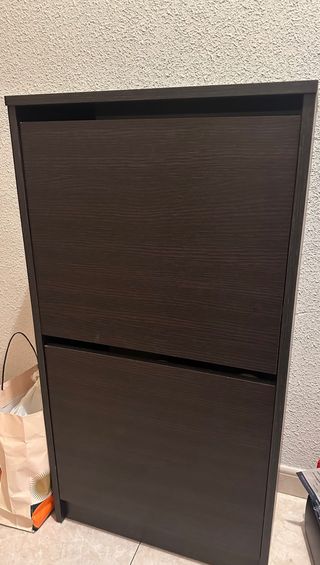 BISSA scarpiera a 2 piani nera IKEA