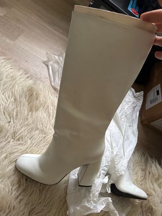 Botas Bershka blancas talla 37