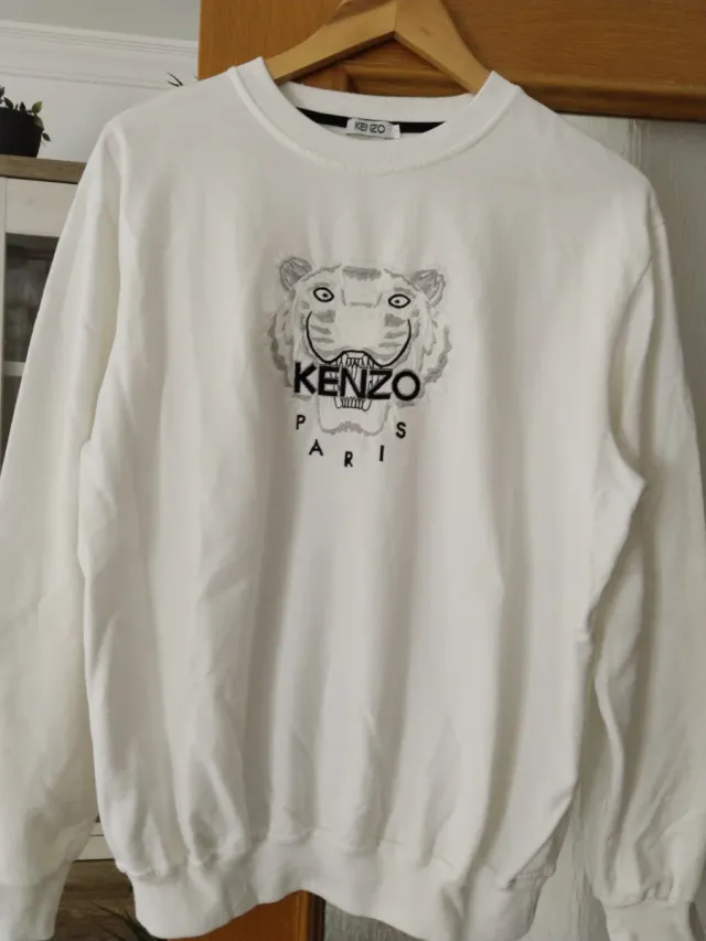 Sudadera Kenzo Tiger Talla L Blanca