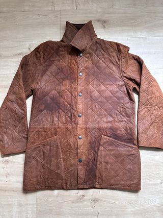 Chaqueta Barbour Liddesdale Cuero Marrón