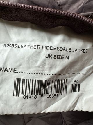 Chaqueta Barbour Liddesdale Cuero Marrón