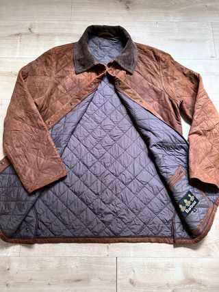 Chaqueta Barbour Liddesdale Cuero Marrón