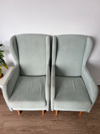 2 poltrone in tessuto in stile nordico