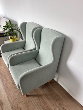 2 poltrone in tessuto in stile nordico