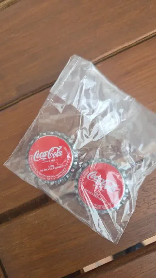 Chapas Coca-Cola Puyol y Eto'o