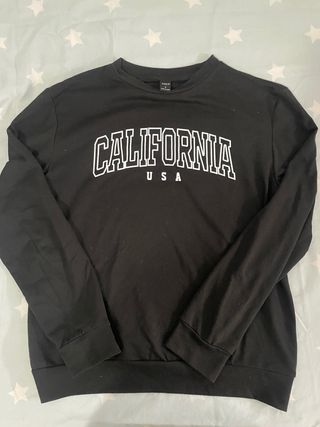 Sudadera Negra California USA SHEIN Talla S