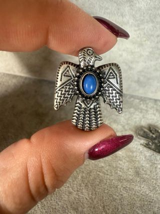 Pendientes águila Navajo turquesa plata