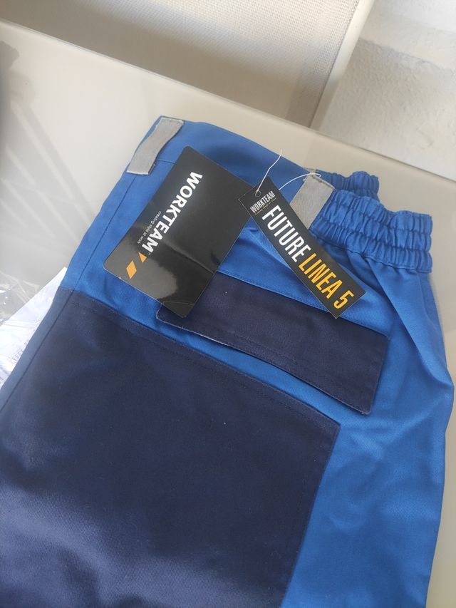 Pantalones WORKTEAM Azul/Verde Talla L