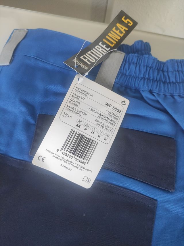 Pantalones WORKTEAM Azul/Verde Talla L
