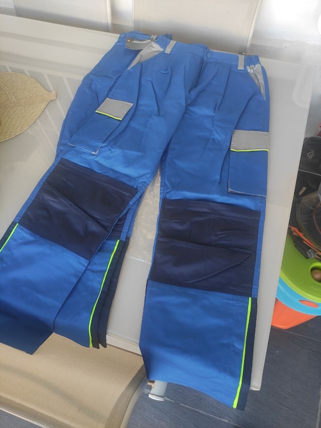 Pantalones WORKTEAM Azul/Verde Talla L