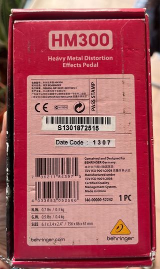 Pedal Behringer HM300 Heavy Metal