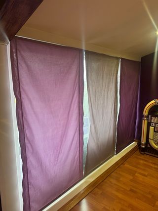 6 Estores Lila y Gris