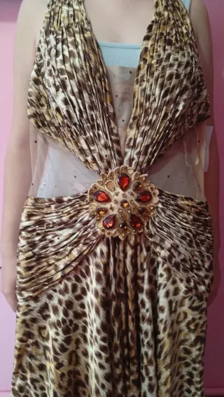 Vestido de fiesta estampado animal
