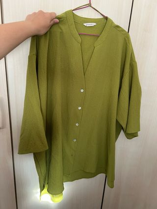 Camisa verde oversize