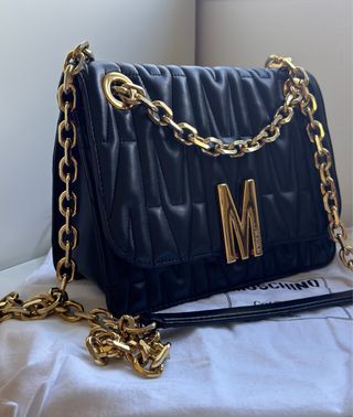 Bolso Moschino Negro y Dorado