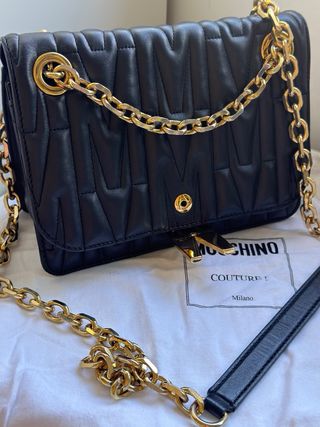 Bolso Moschino Negro y Dorado
