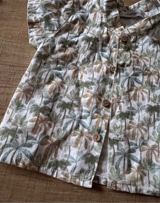 Camisa bebé Calamarro 3 meses estampado palmeras