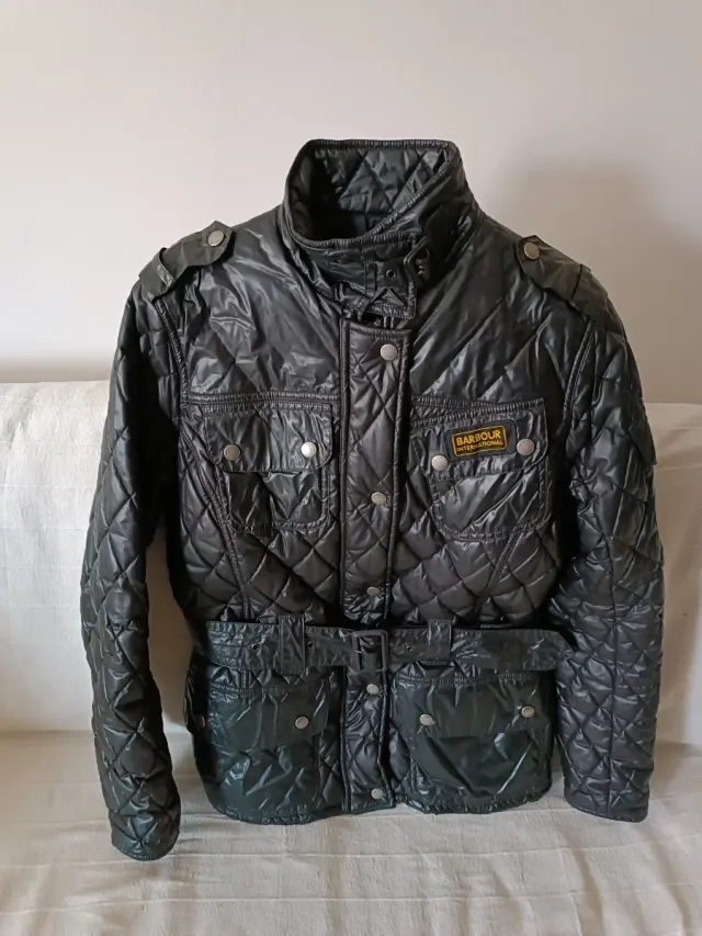 Chaqueta Barbour Motera Negra