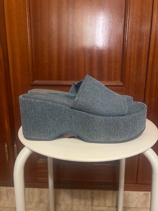Cuñas vaqueras denim talla 35