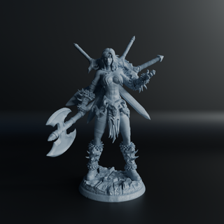 Mujer Bárbara - Figura Resina 75mm - D&D