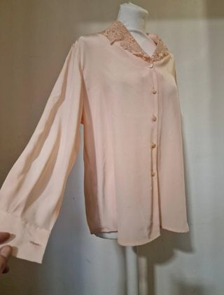 Camicetta vintage rosa pizzo