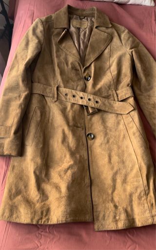 Chaqueta ante camel mujer