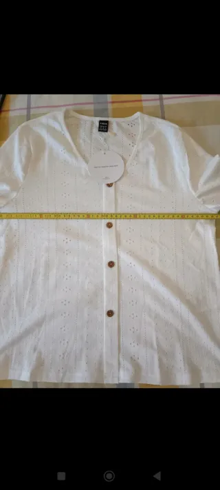 Camiseta blanca manga larga SHEIN