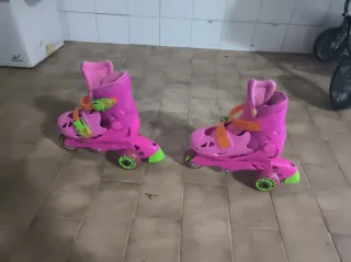 Patines rosas para niña