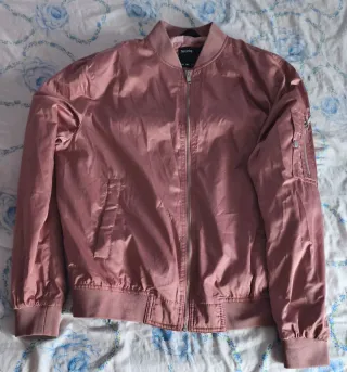Cazadora Bomber Bershka Rosa Talla L